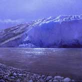 Childs Glacier in Sun Painting David Rosenthal Cordova Alaska